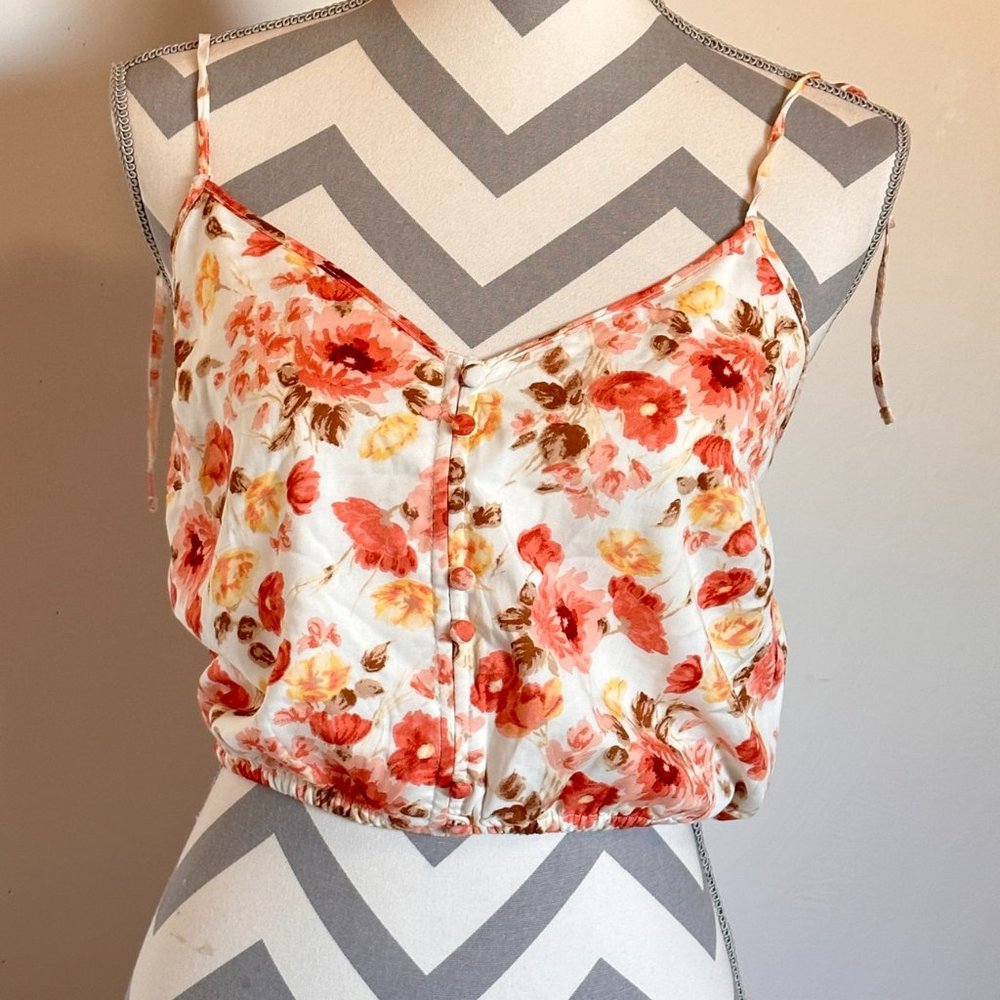 Abercrombie & Fitch Floral Crop Tank